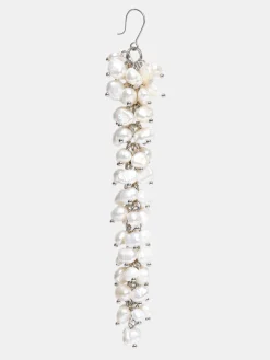 Source Unknown Accessoires-Boucles D'Oreilles Pendantes En Perles, Blanc
