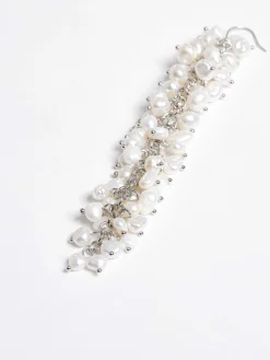 Source Unknown Accessoires-Boucles D'Oreilles Pendantes En Perles, Blanc
