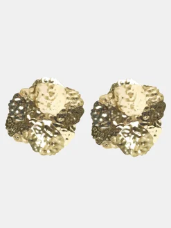 Source Unknown Vêtements-Boucles D'Oreilles Petales Irregulieres, Or