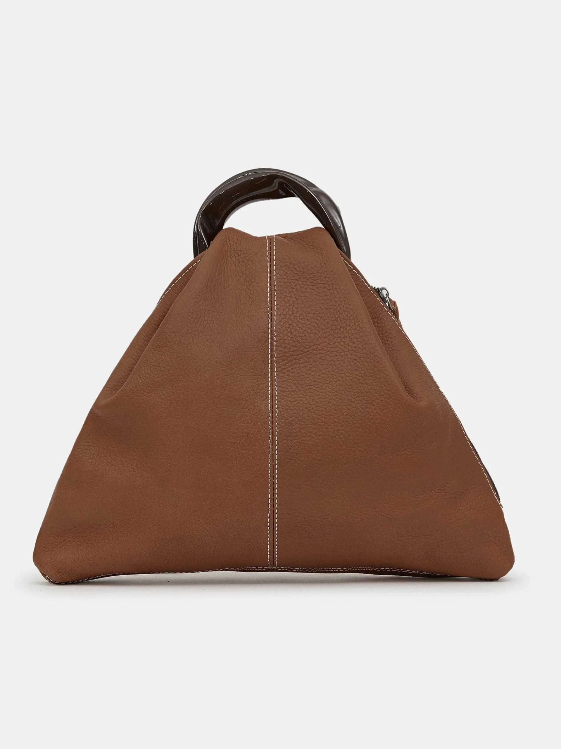 Source Unknown Vêtements-Cabas Triangle En Cuir De Veau, Brune