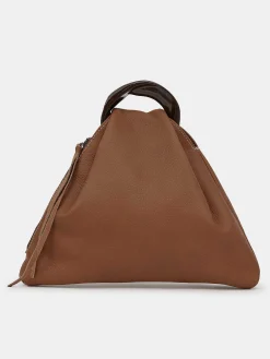 Source Unknown Vêtements-Cabas Triangle En Cuir De Veau, Brune