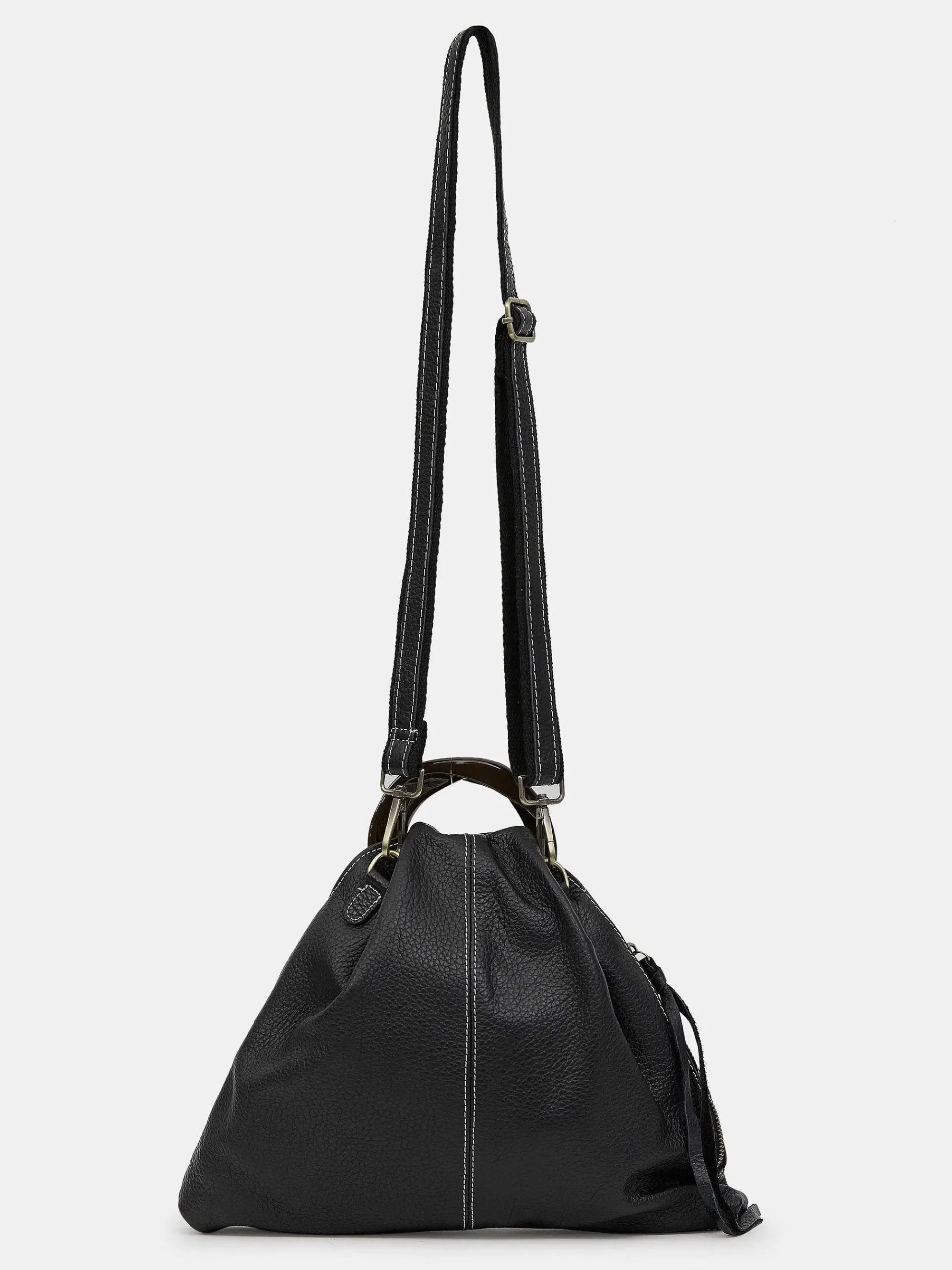 Source Unknown Vêtements-Cabas Triangle En Cuir De Veau, Noir