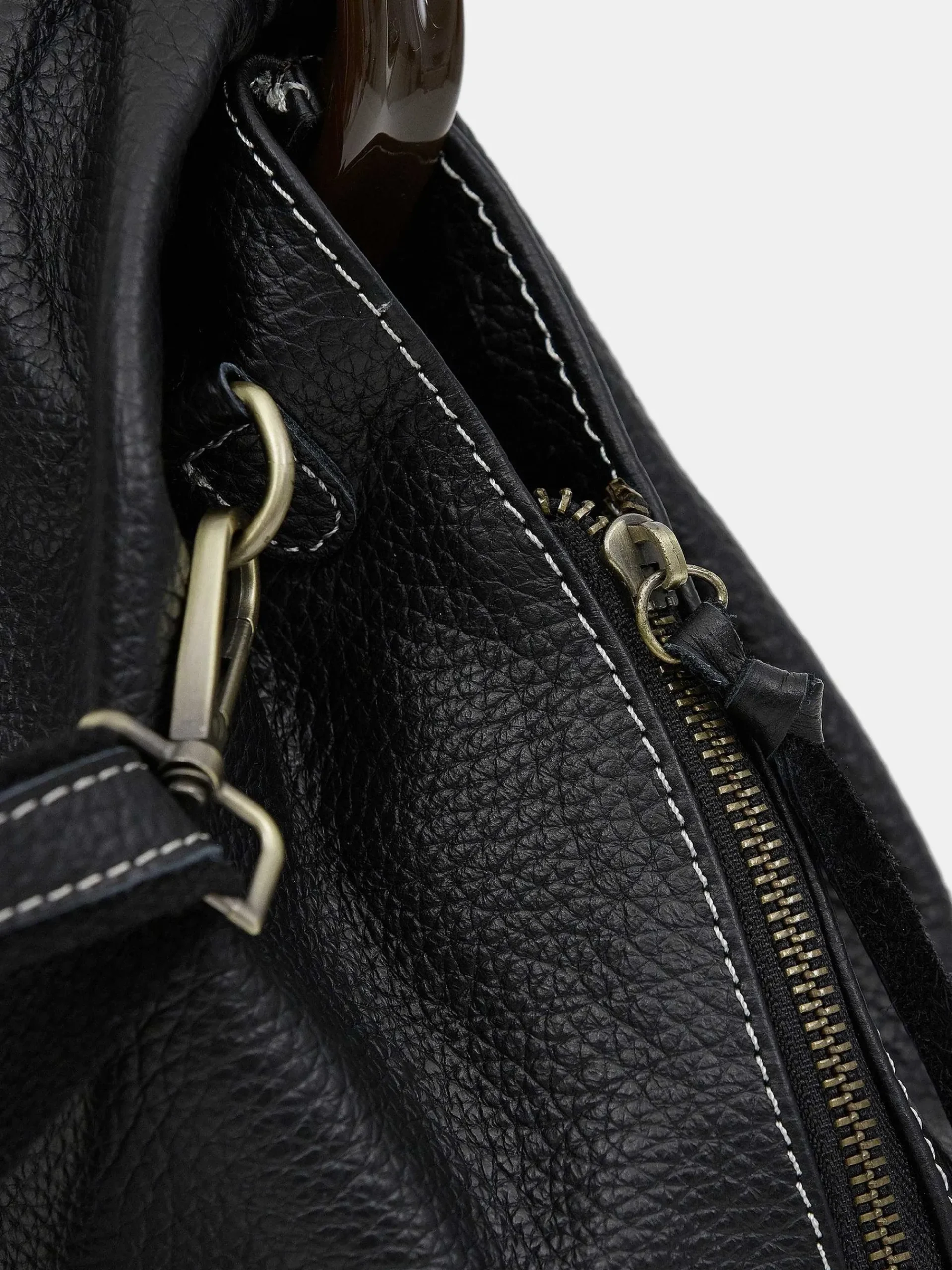 Source Unknown Vêtements-Cabas Triangle En Cuir De Veau, Noir
