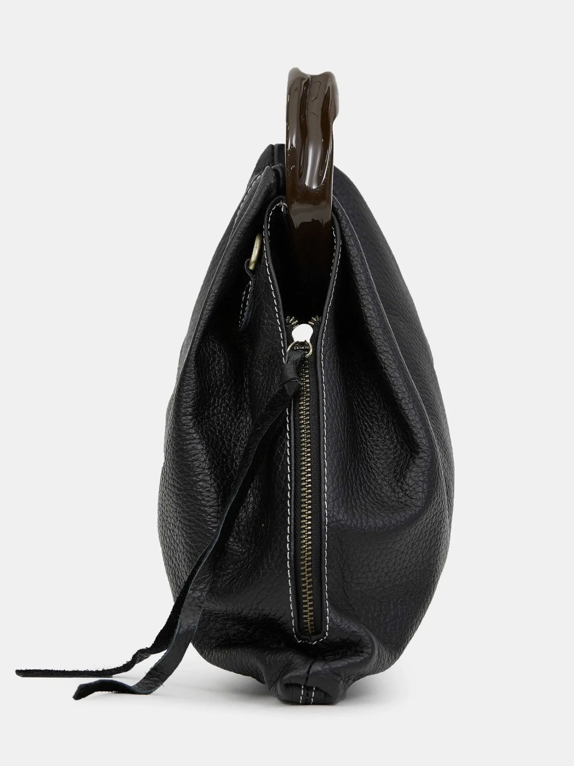 Source Unknown Vêtements-Cabas Triangle En Cuir De Veau, Noir