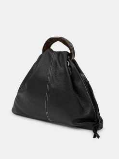 Source Unknown Vêtements-Cabas Triangle En Cuir De Veau, Noir