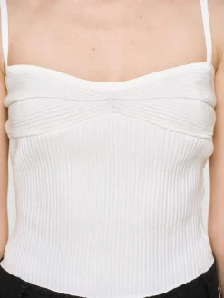 Source Unknown Vêtements-Camisole En Tricot Cotele, Blanc