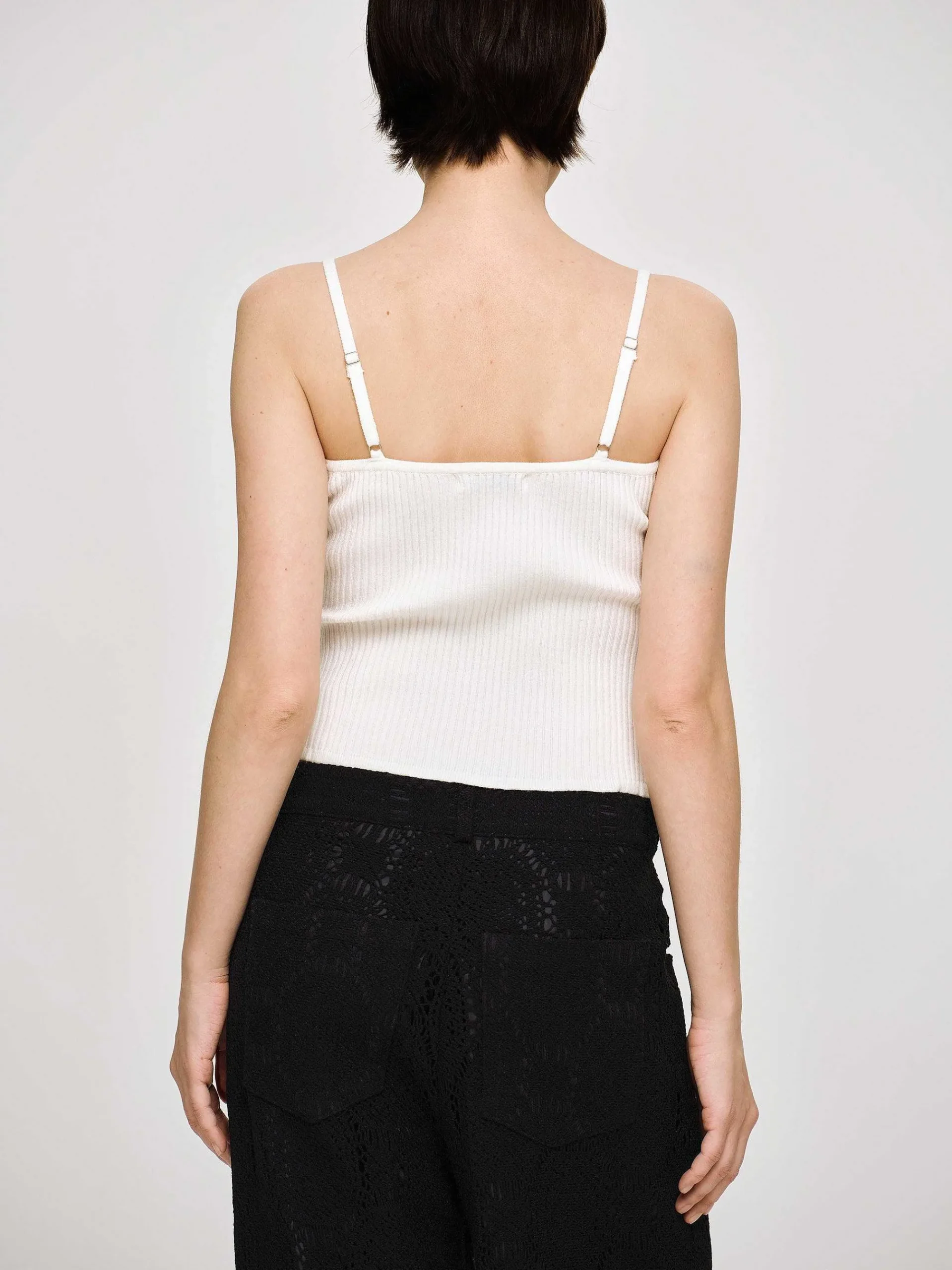 Source Unknown Vêtements-Camisole En Tricot Cotele, Blanc