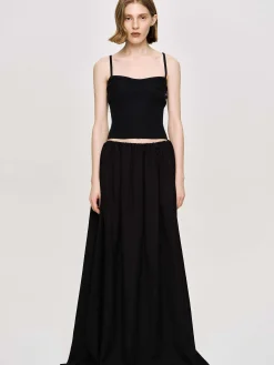 Source Unknown Tricots-Camisole En Tricot Cotele, Noir