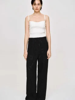 Source Unknown Tricots-Camisole En Tricot Cotele, Blanc