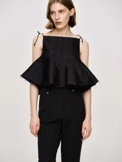 Source Unknown Vêtements-Camisole Extra Courte, Noir