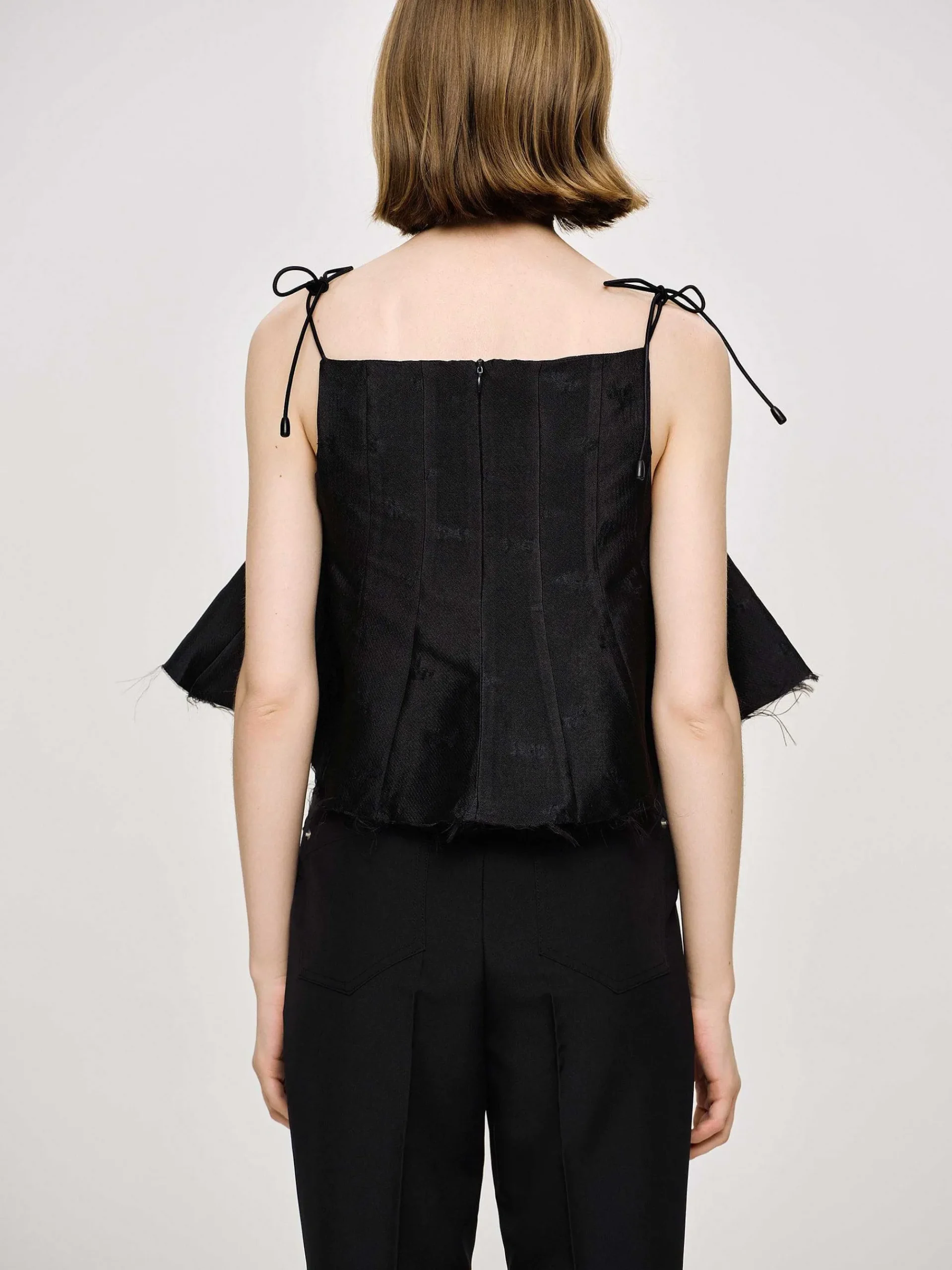 Source Unknown Vêtements-Camisole Extra Courte, Noir
