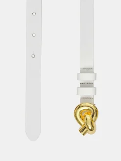 Source Unknown Vêtements-Ceinture A Boucle A Noeud Torsade, Blanche