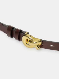 Source Unknown Accessoires-Ceinture A Boucle A Noeud Torsade, Marron