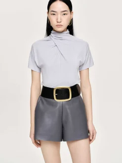 Source Unknown Accessoires-Ceinture A Grande Boucle A Ardillon, Noire