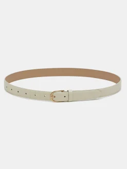 Source Unknown Vêtements-Ceinture Effet Croco, Ivoire