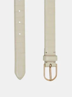 Source Unknown Accessoires-Ceinture Effet Croco, Ivoire