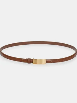 Source Unknown Vêtements-Ceinture En Cuir A Boucle Plate, Selle
