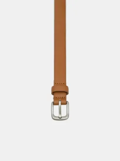 Source Unknown Accessoires-Ceinture Fine En Cuir, Camel
