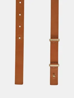 Source Unknown Vêtements-Ceinture Fine En Cuir De Veau, Beige