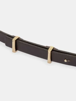 Source Unknown Vêtements-Ceinture Fine En Cuir De Veau, Marron