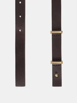 Source Unknown Vêtements-Ceinture Fine En Cuir De Veau, Marron