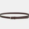Source Unknown Accessoires-Ceinture Fine En Cuir, Marron