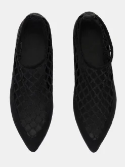 Source Unknown Chaussures Et Sacs-Chaussette Plate En Maille Ballerine, Noir