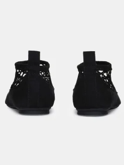 Source Unknown Chaussures Et Sacs-Chaussette Plate En Maille Ballerine, Noir