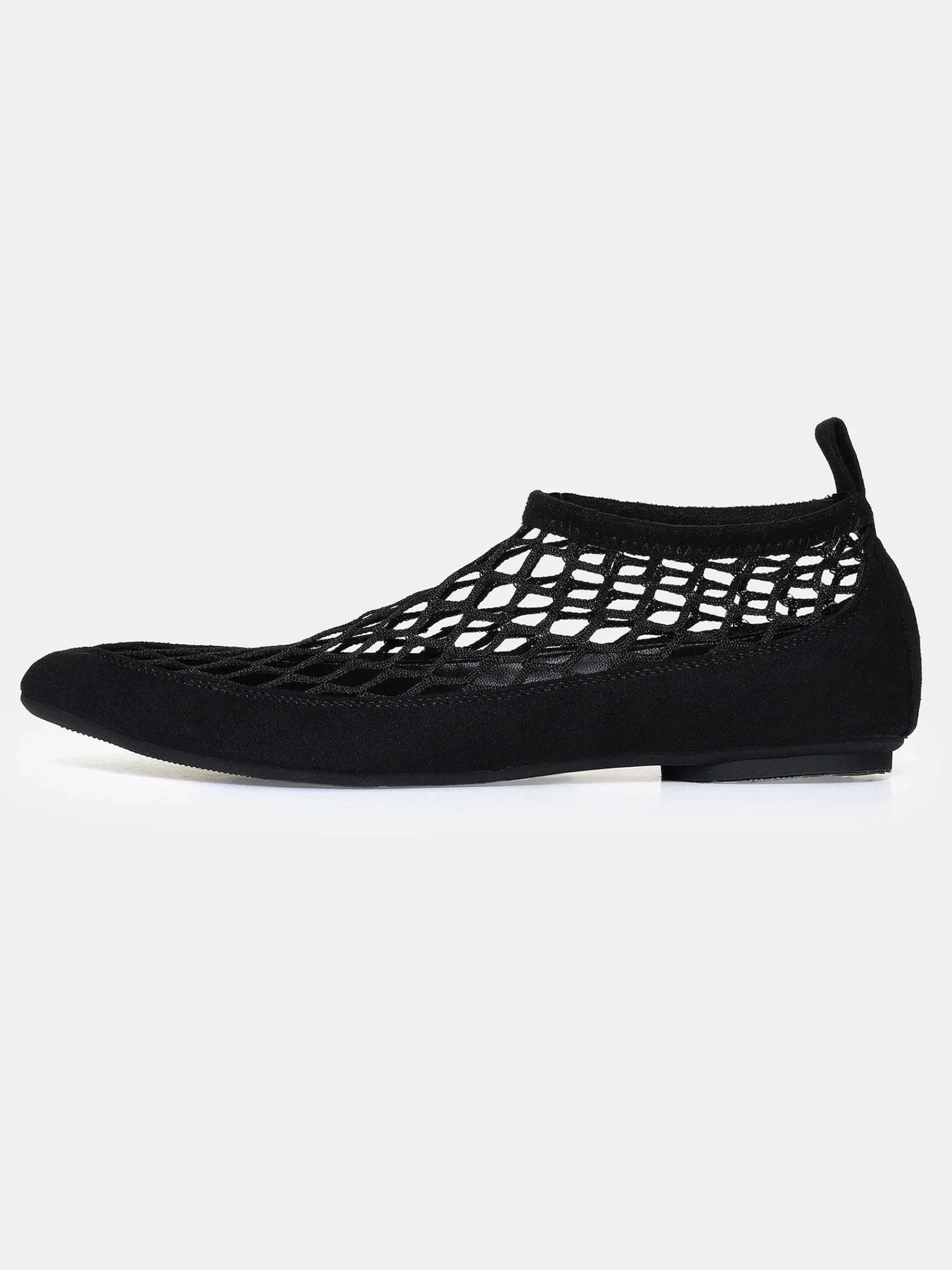 Source Unknown Chaussures Et Sacs-Chaussette Plate En Maille Ballerine, Noir