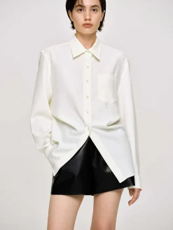 Source Unknown Accessoires-Chemise A Taille Ajustee, Albatre