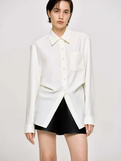 Source Unknown Accessoires-Chemise A Taille Ajustee, Albatre