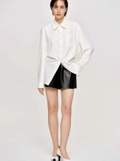 Source Unknown Accessoires-Chemise A Taille Ajustee, Albatre
