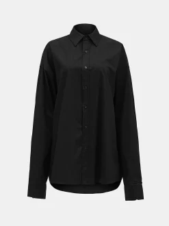 Source Unknown Accessoires-Chemise En Coton Over-Fit, Noir