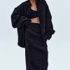 Source Unknown Accessoires-Chemise En Coton Over-Fit, Noir