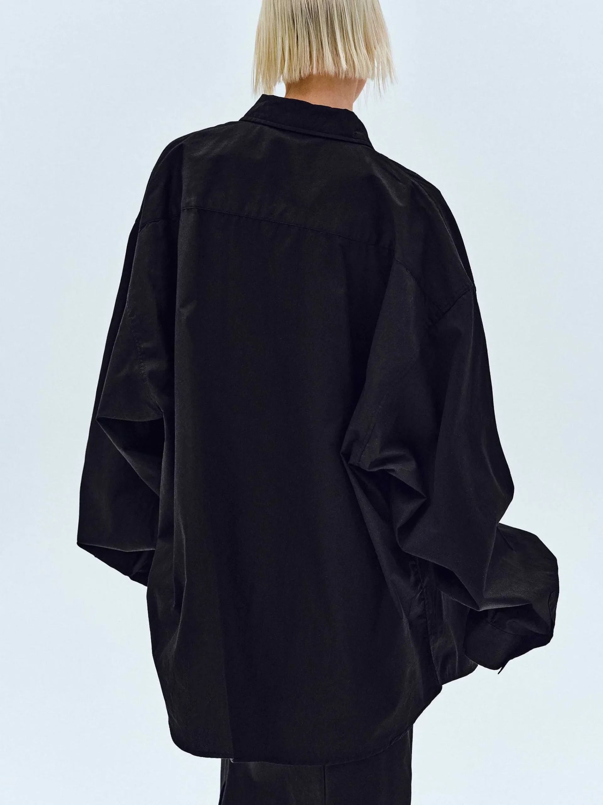 Source Unknown Accessoires-Chemise En Coton Over-Fit, Noir