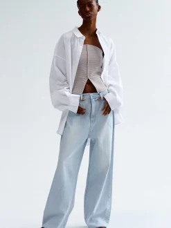 Source Unknown Accessoires-Chemise En Coton Over-Fit, Blanc