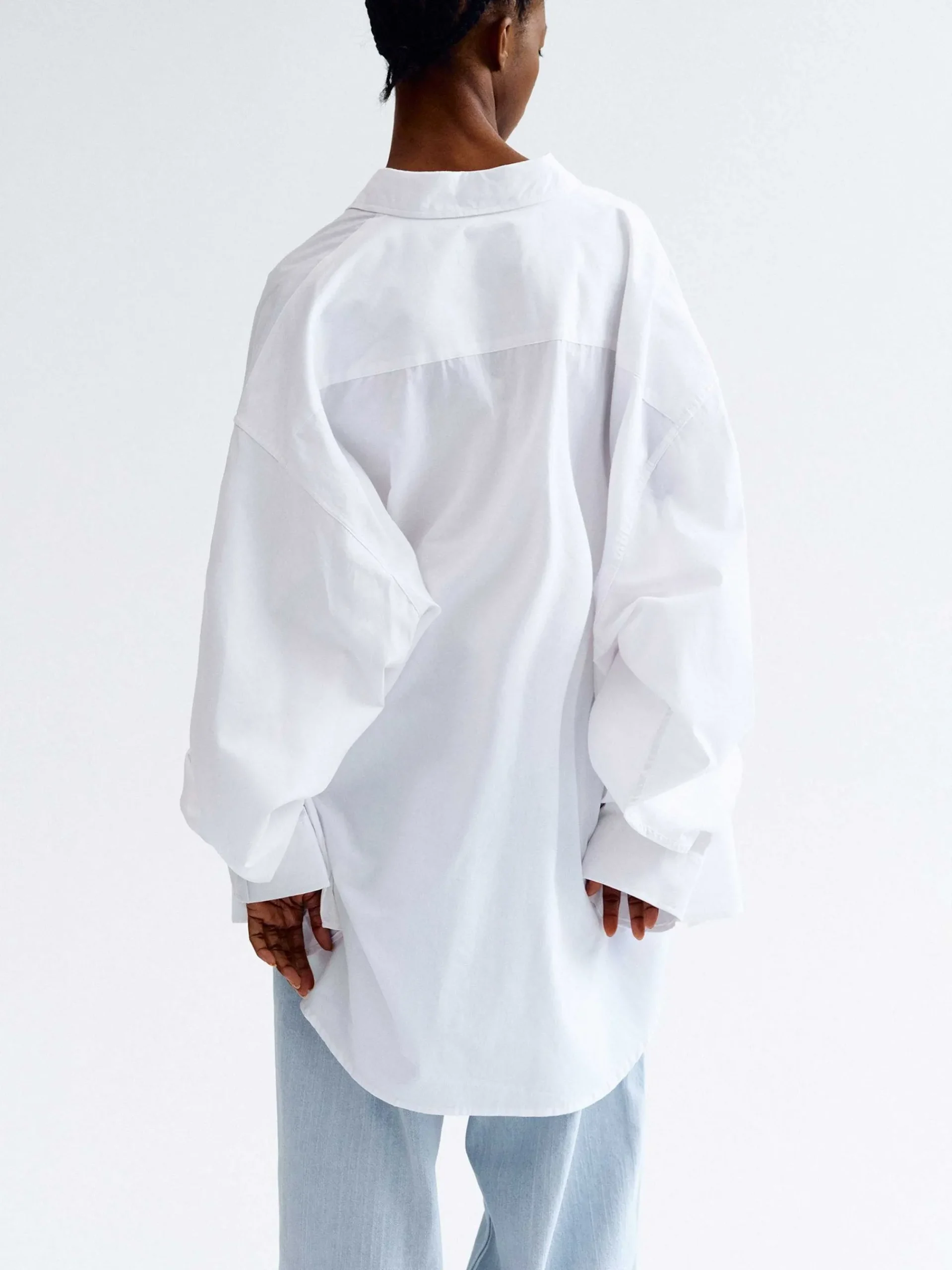 Source Unknown Accessoires-Chemise En Coton Over-Fit, Blanc