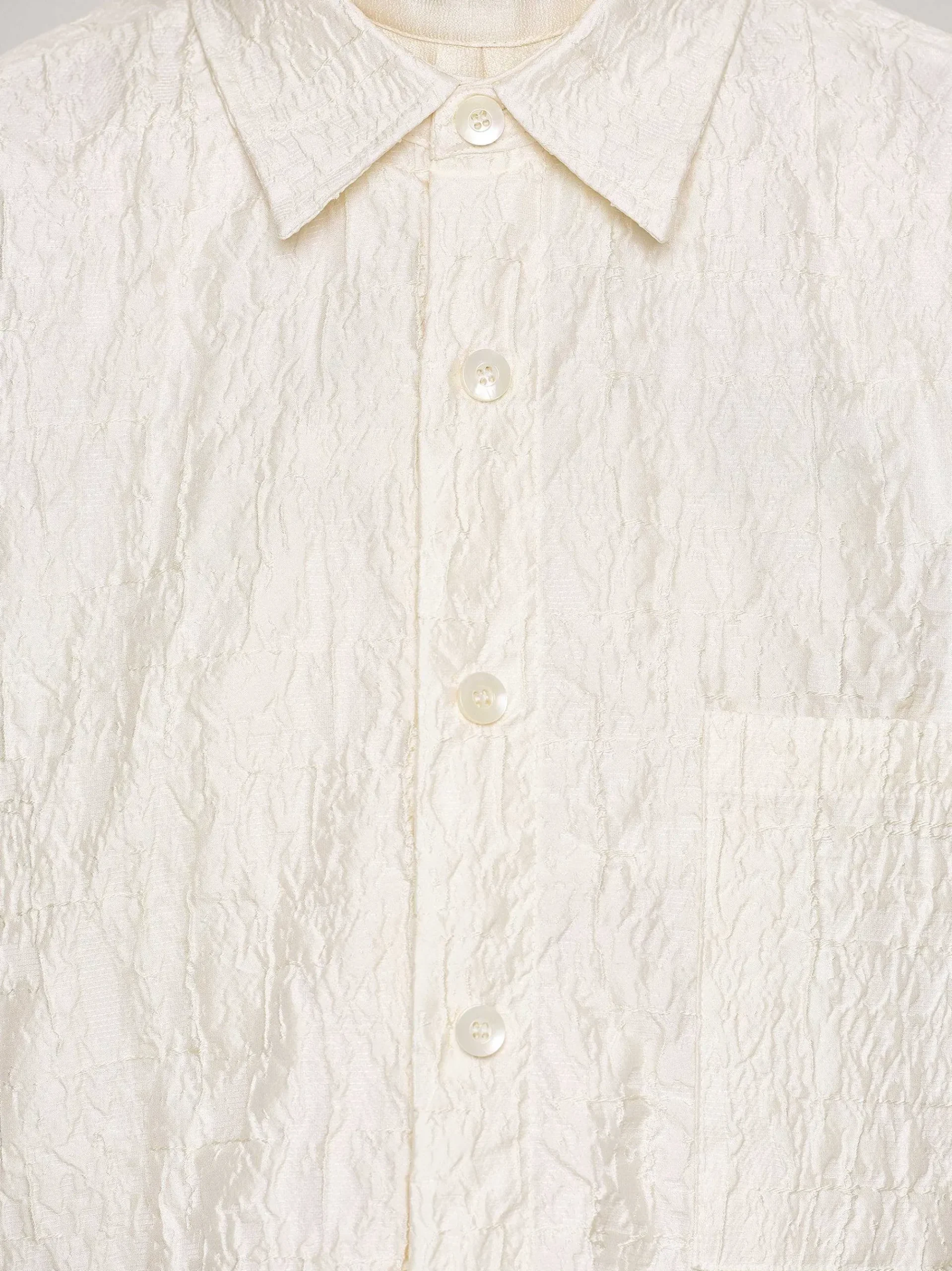 Source Unknown Accessoires-Chemise Jacquard Over-Fit, Parchemin