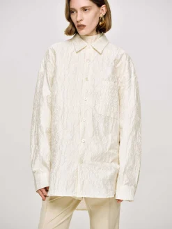 Source Unknown Accessoires-Chemise Jacquard Over-Fit, Parchemin