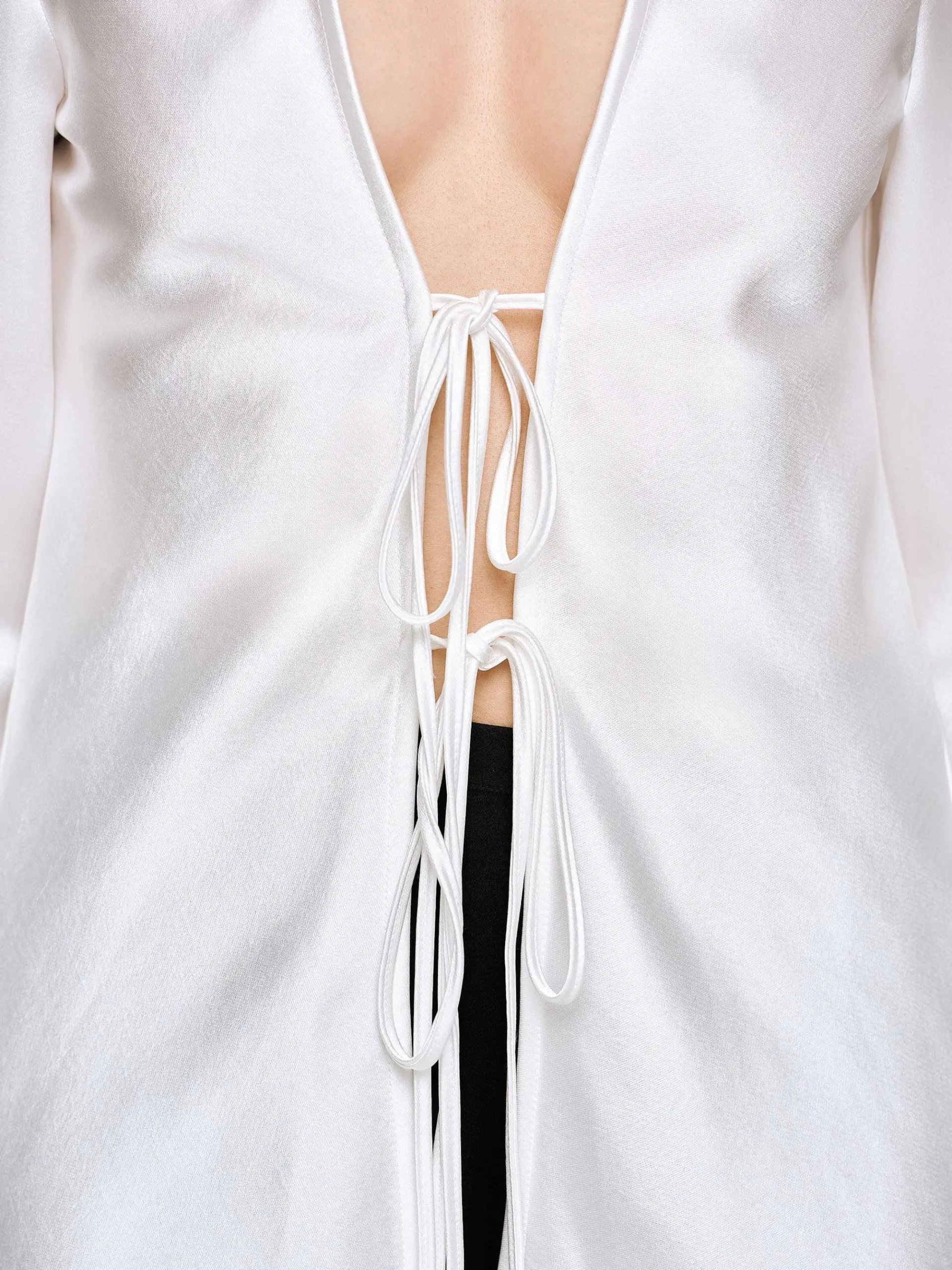 Source Unknown Hauts-Chemisier En Satin Reyna, Perle