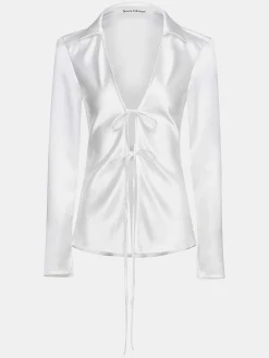 Source Unknown Hauts-Chemisier En Satin Reyna, Perle
