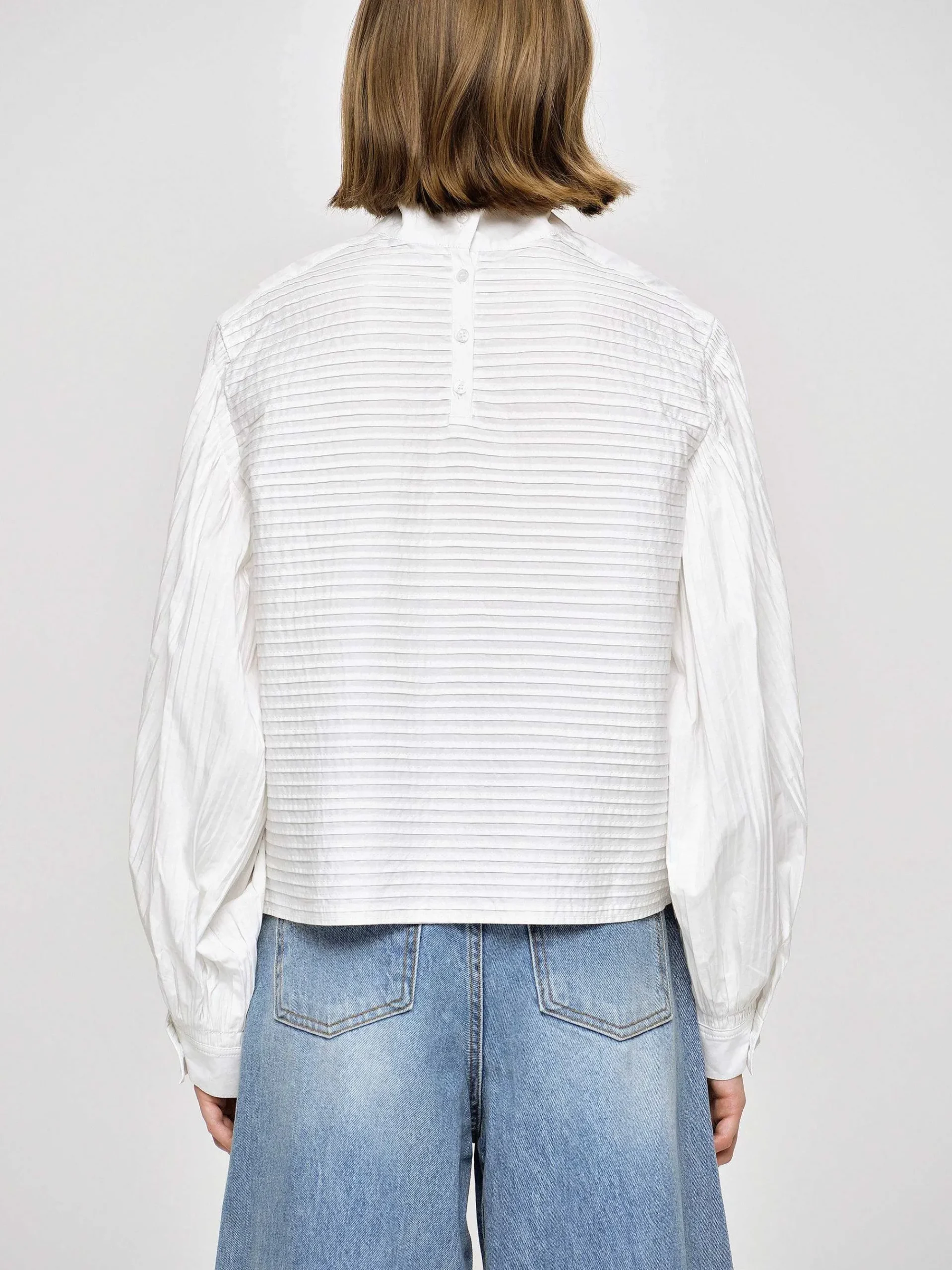 Source Unknown Vêtements-Chemisier Erza Volume, Blanc