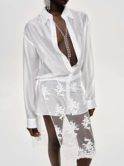 Source Unknown Vêtements-Collier Goutte En Strass, Argent