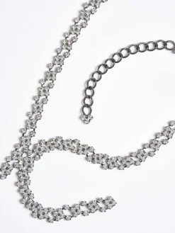 Source Unknown Vêtements-Collier Goutte En Strass, Argent