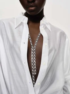 Source Unknown Vêtements-Collier Goutte En Strass, Argent