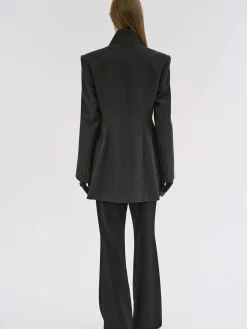 Source Unknown Vêtements-Corrin Wrap Blazer, Charbon