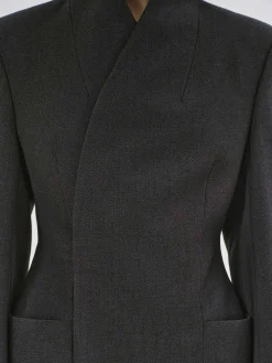 Source Unknown Vêtements-Corrin Wrap Blazer, Charbon