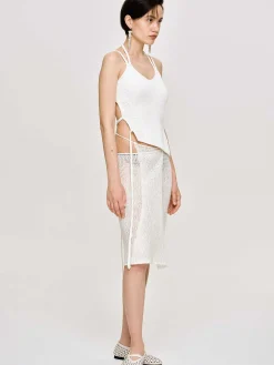 Source Unknown Tricots-Debardeur Asymetrique En Tricot, Blanc