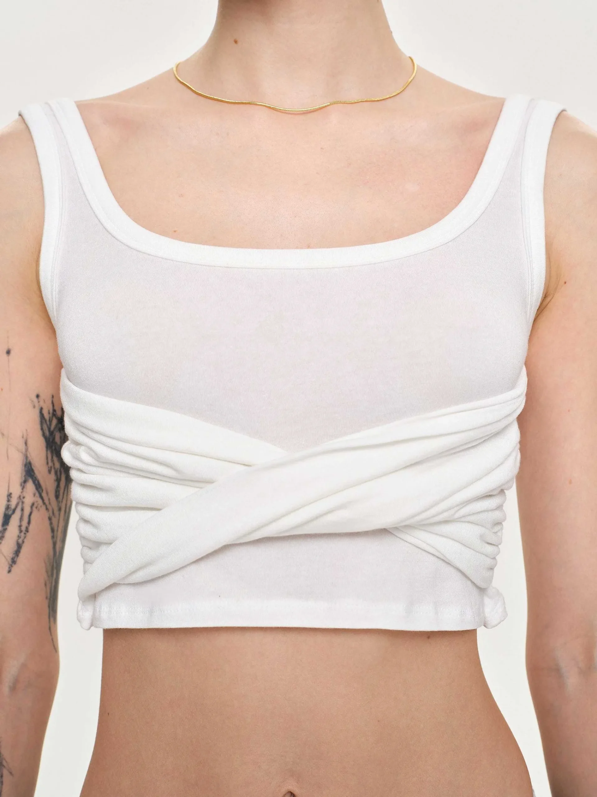 Source Unknown Vêtements-Debardeur Twist, Blanc
