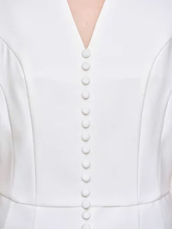 Source Unknown Vêtements-Gilet Evase A Boutons, Blanc